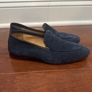 Men's R prince Navy Suede Loafers 8.5 blue suede shoes